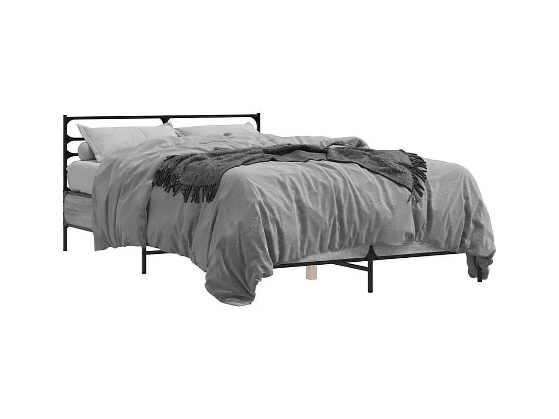 Estrutura de cama 120x190 cm derivados madeira/metal