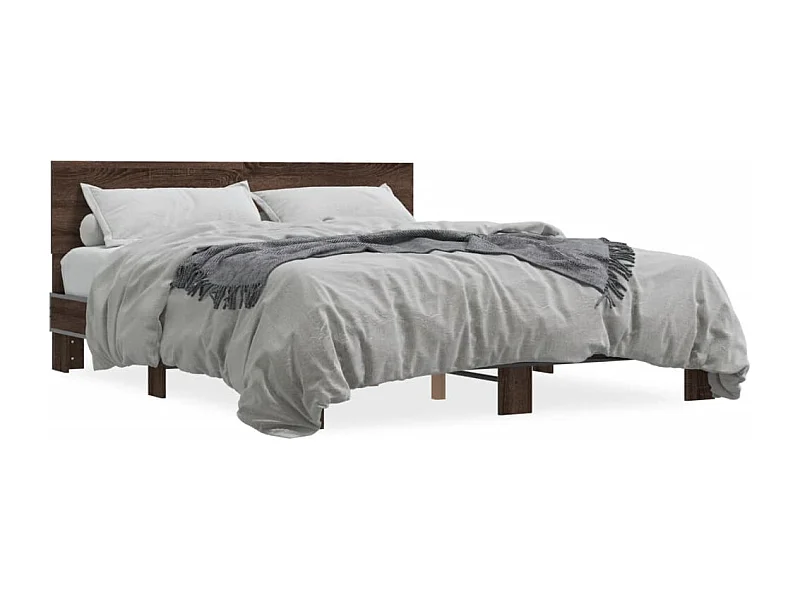 Estrutura de cama 150x200cm derivados madeira/metal