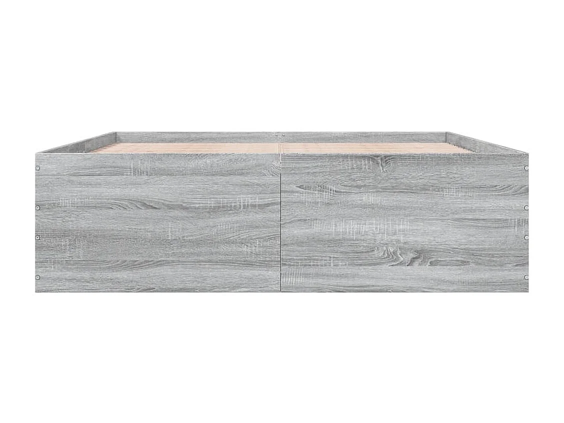 Cadre de lit sonoma gris 160x200 cm bois d'ingénierie