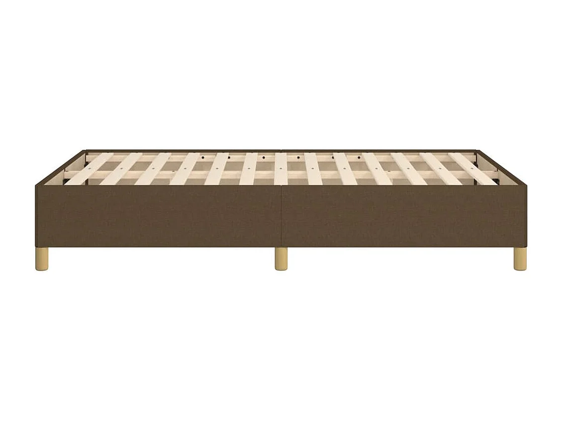 Cadre de lit marron foncé 120x190 cm tissu