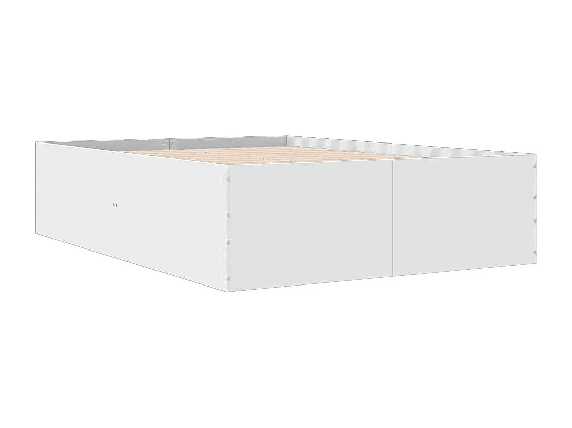 Estructura de cama madera de ingeniería blanca 120x190 cm