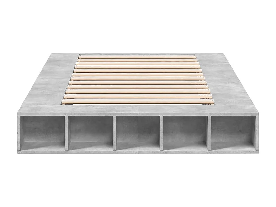 Estrutura de cama 135x190 cm derivados de madeira cinza cimento