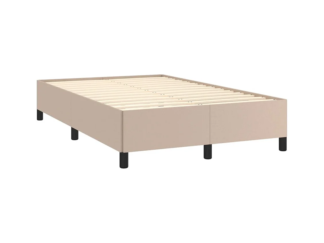 Sommier à lattes de lit avec matelas LED cappuccino 120x190 cm