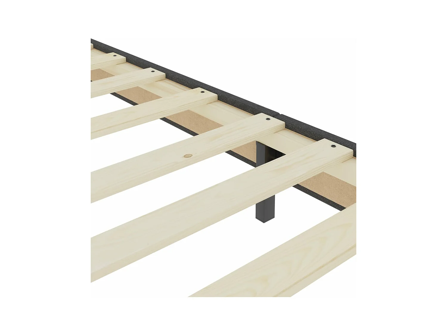 Sommier tapissier Gris foncé Tissu 80x200 cm