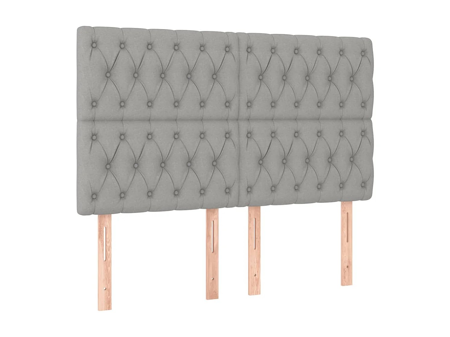 Sommier tapissier et matelas et LED Gris clair 140x190 cm Tissu