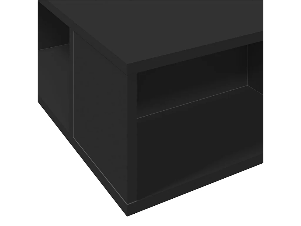 Estrutura de cama 75x190 cm derivados de madeira preto