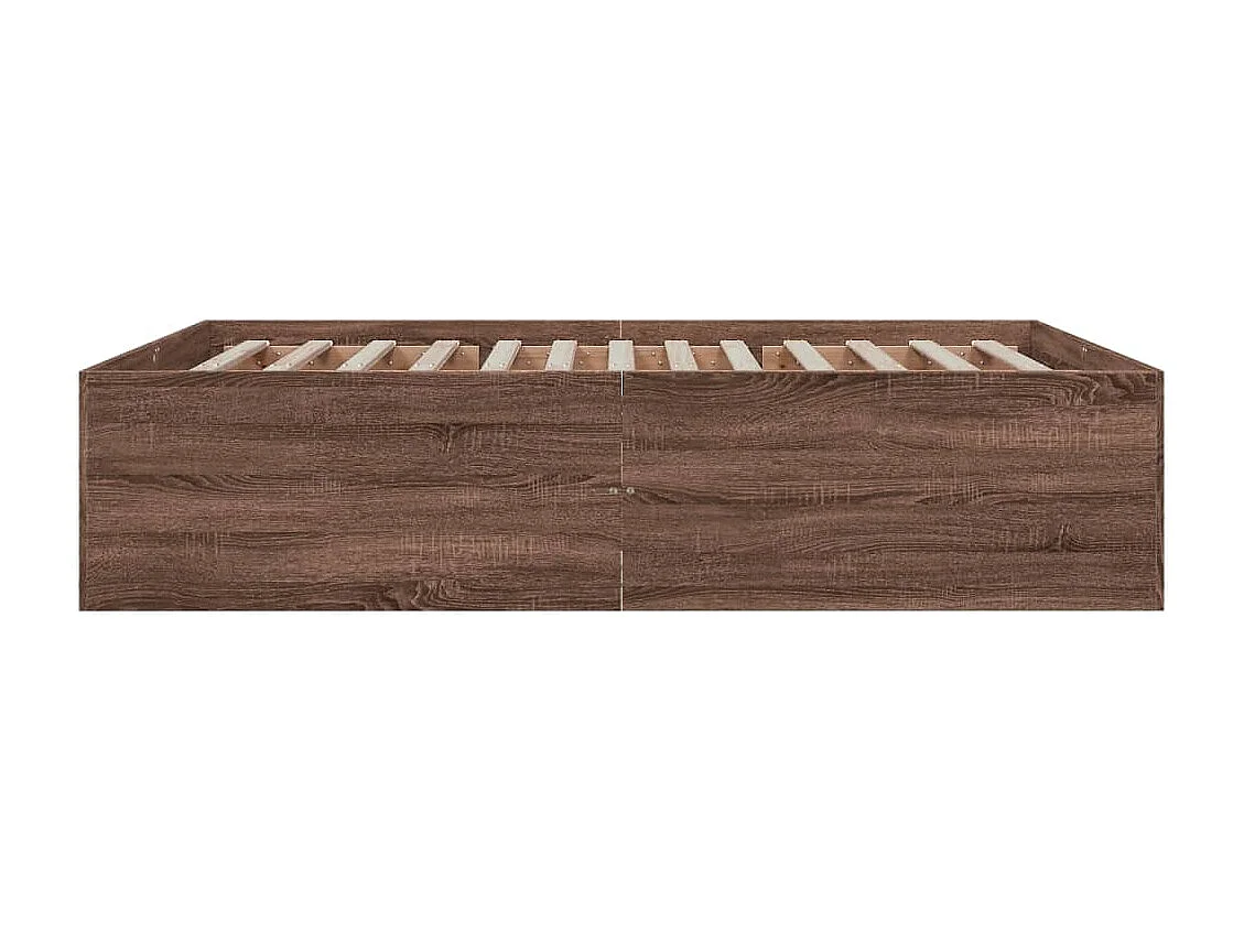 Estructura de cama madera de ingeniería marrón roble 150x200 cm