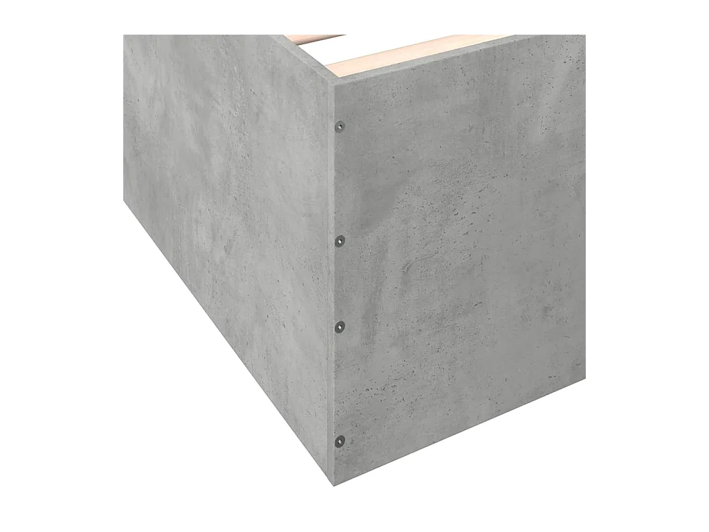 Estructura de cama madera de ingeniería gris hormigón 90x190 cm