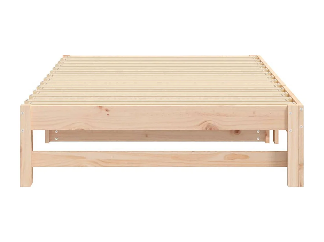 Sofá cama extraíble madera maciza de pino 2x(80x200) cm