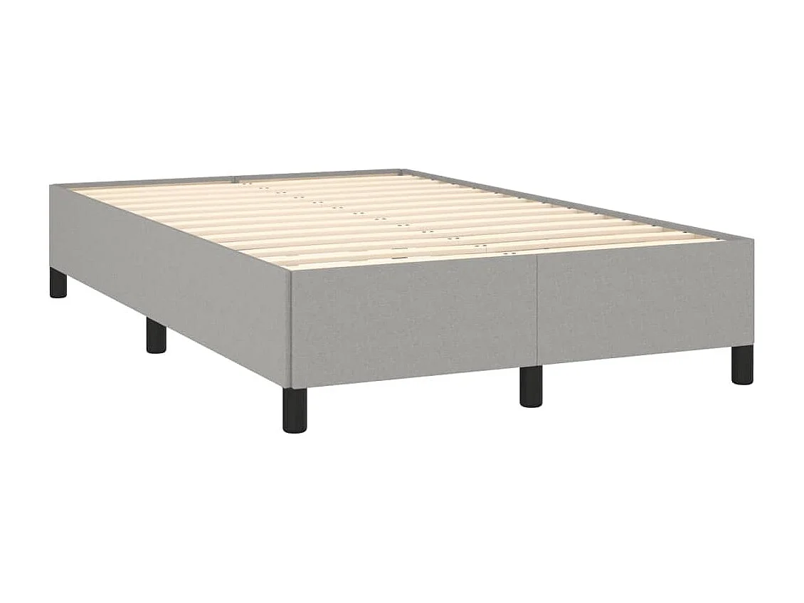 Estructura de cama tela gris claro 120x190 cm