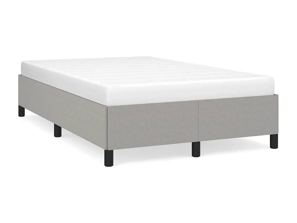 Estructura de cama tela gris claro 120x190 cm