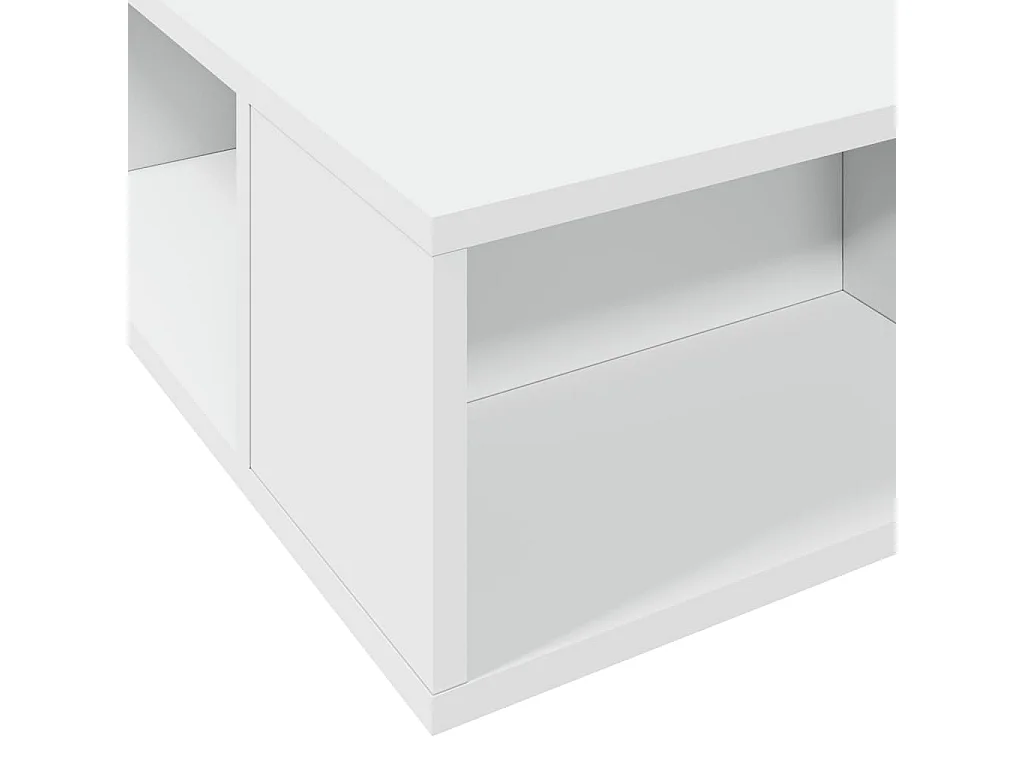 Cadre de lit blanc 200x200 cm bois d'ingénierie