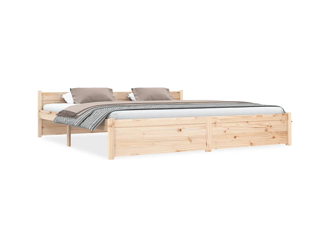 Cadre de lit Bois massif 180x200 cm Super King