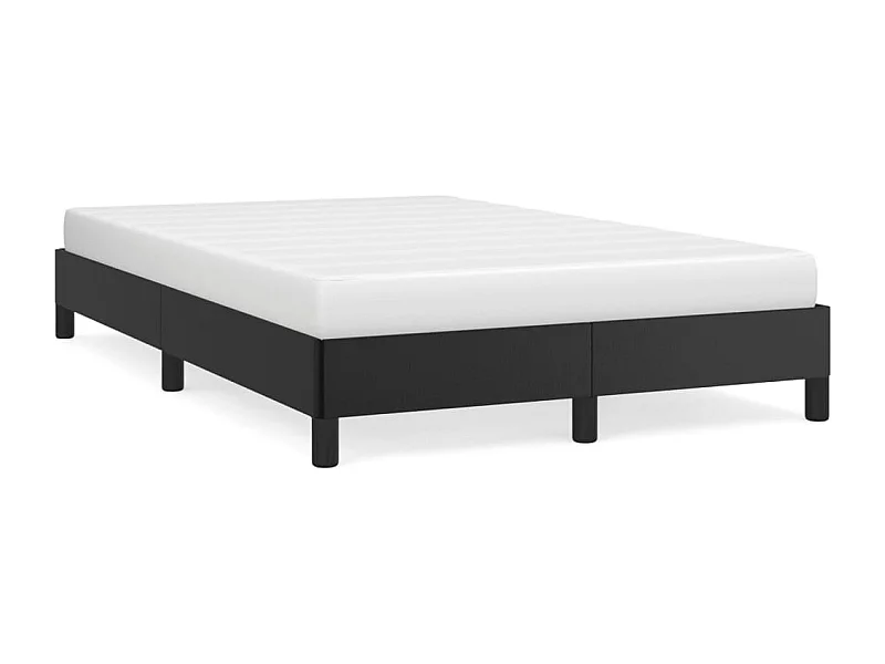 Estrutura de cama 120x190 cm couro artificial preto