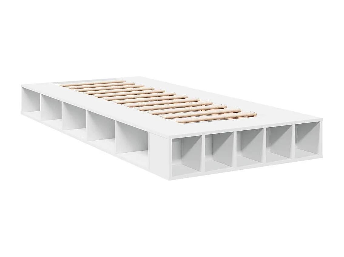 Estructura de cama madera de ingeniería blanca 100x200 cm