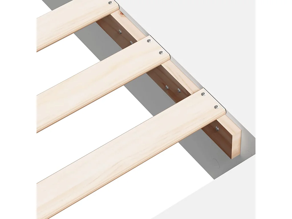 Cadre de lit blanc 100x200 cm bois d'ingénierie