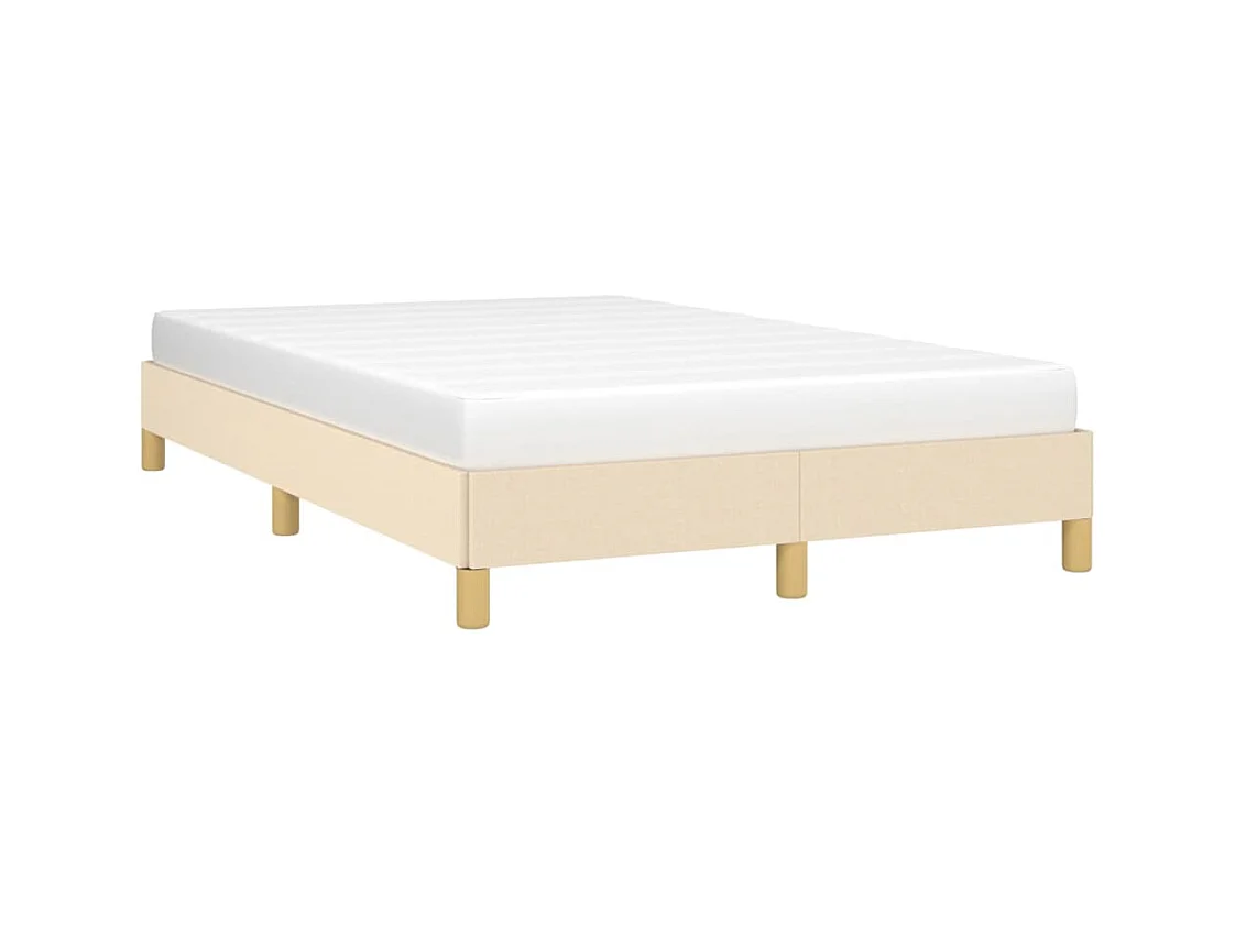 Cadre de lit crème 120x190 cm tissu