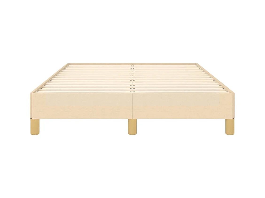 Cadre de lit crème 120x190 cm tissu