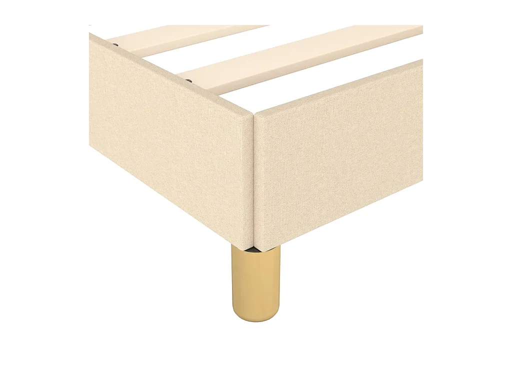 Cadre de lit crème 120x190 cm tissu