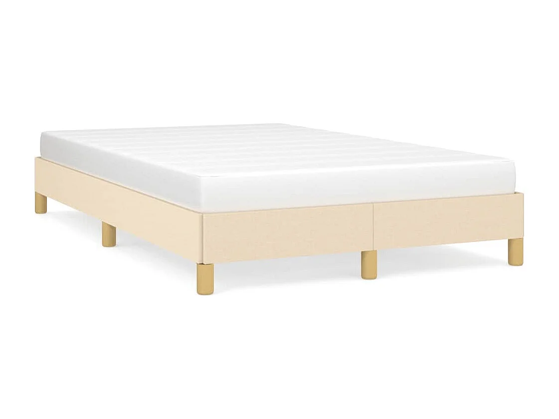 Estructura de cama tela crema 120x190 cm
