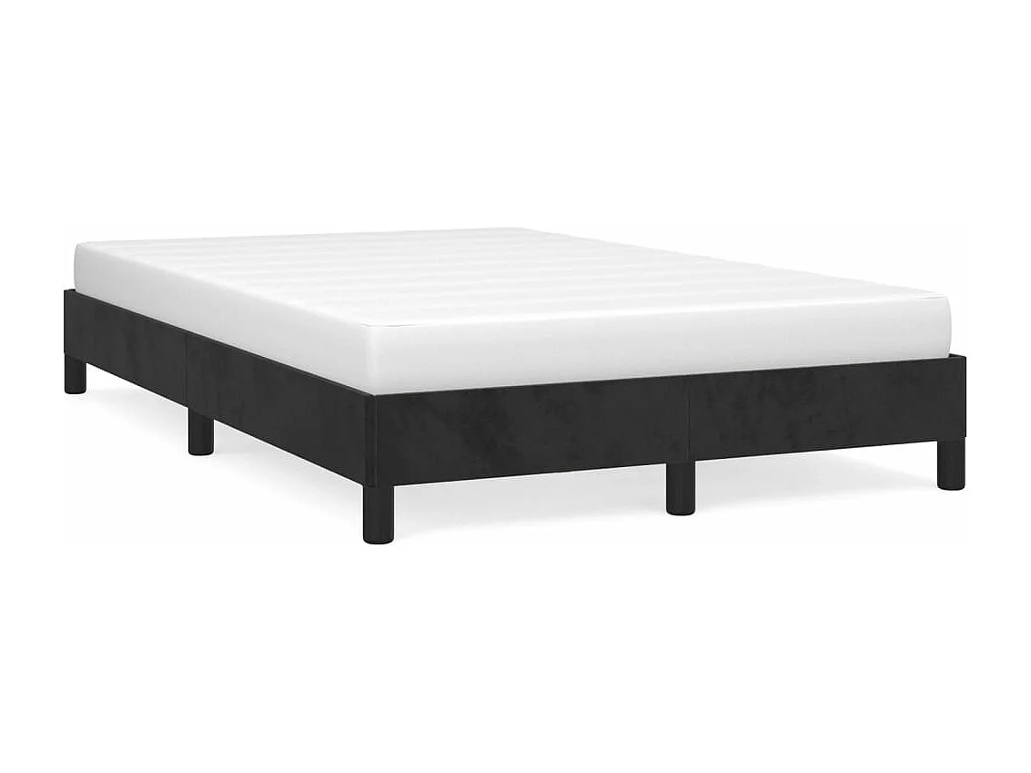 Estructura de cama terciopelo negro 120x190 cm