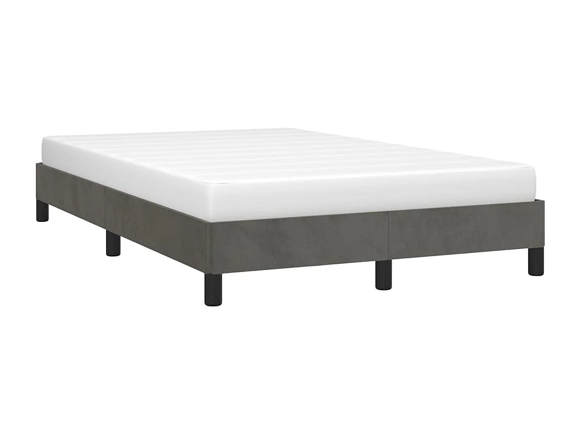 Estrutura de cama 120x190 cm veludo cinzento-escuro