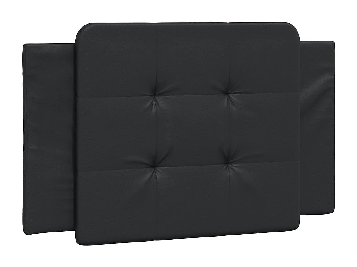 Cadre de lit avec tête de lit Noir 100x200 cm Similicuir