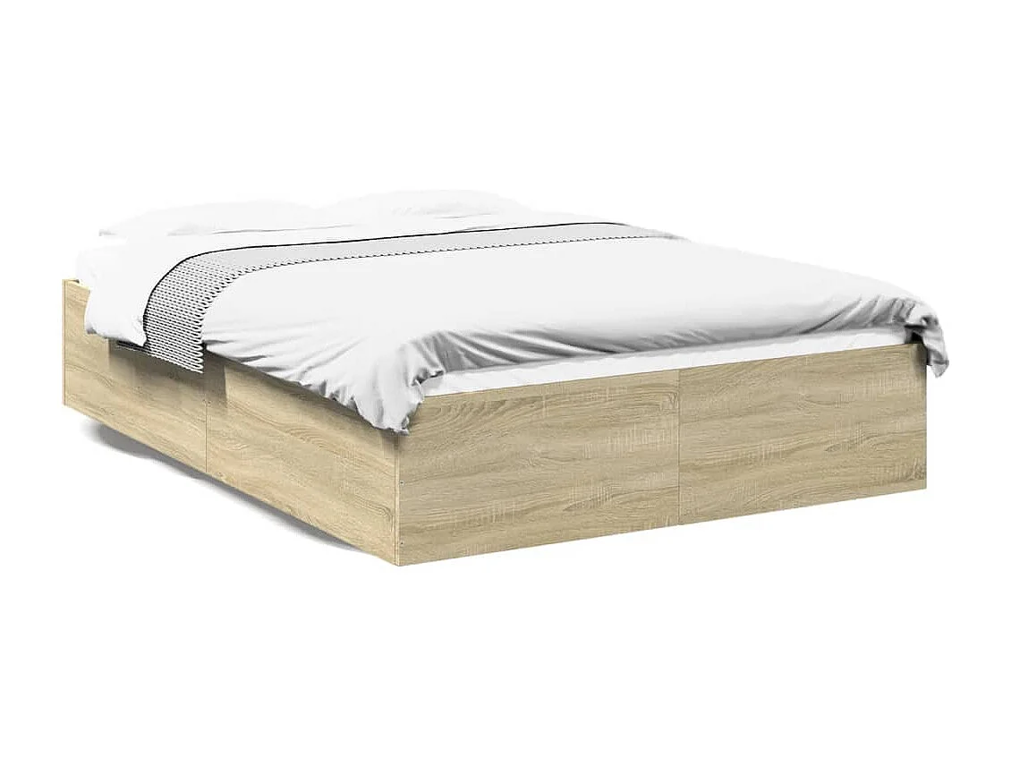 Estrutura de cama 120x190 cm derivados madeira carvalho sonoma