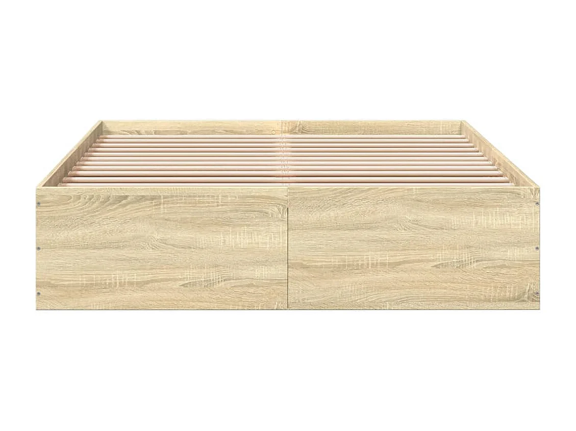Estrutura de cama 120x190 cm derivados madeira carvalho sonoma