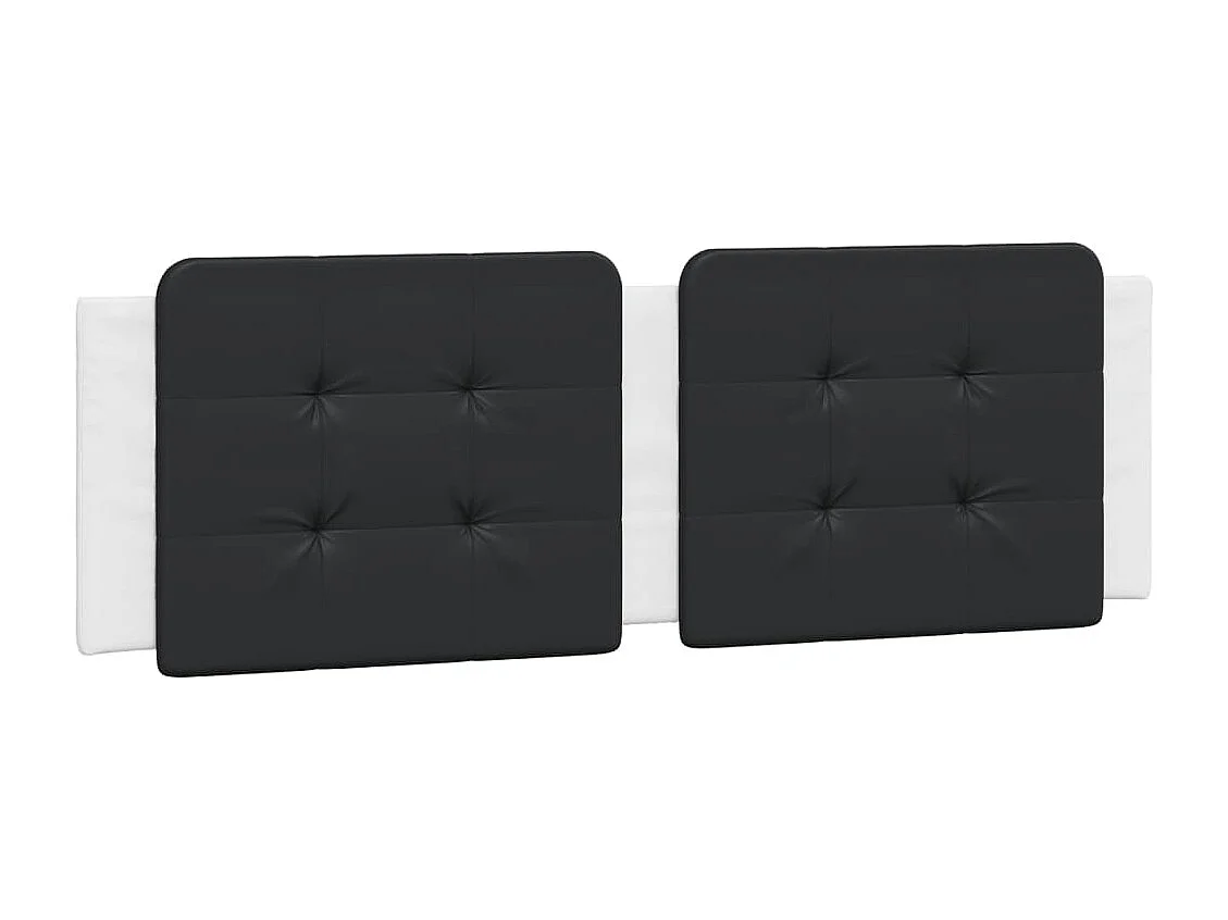 Estrutura cama c/ cabeceira 160x200 couro artif. branco/preto