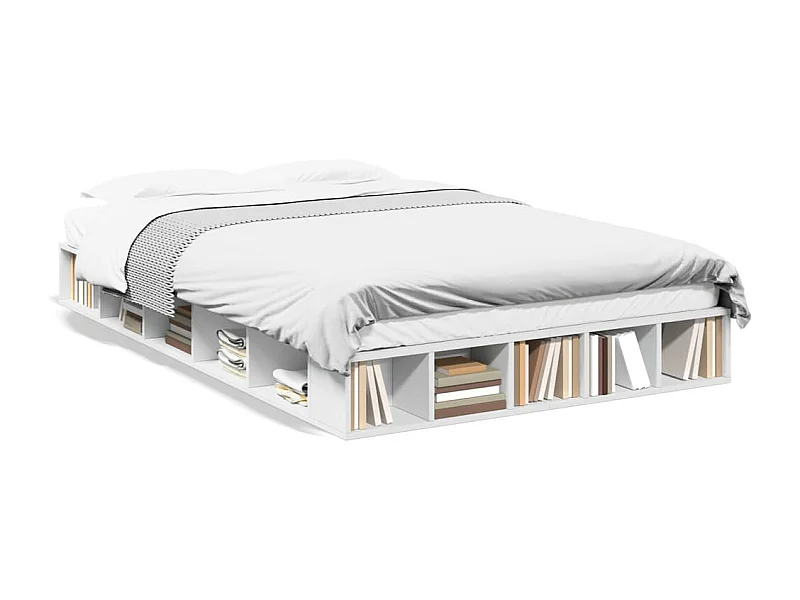 Estrutura de cama 120x200 cm derivados de madeira branco