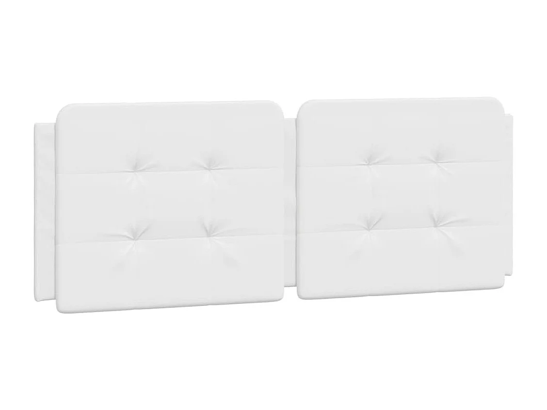 Cadre de lit avec lumières LED blanc 140x190 cm similicuir