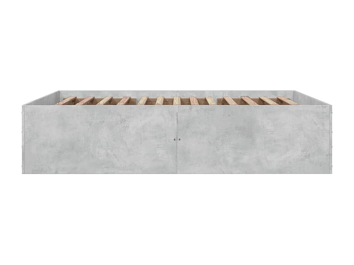 Estructura de cama madera de ingeniería gris hormigón 160x200cm