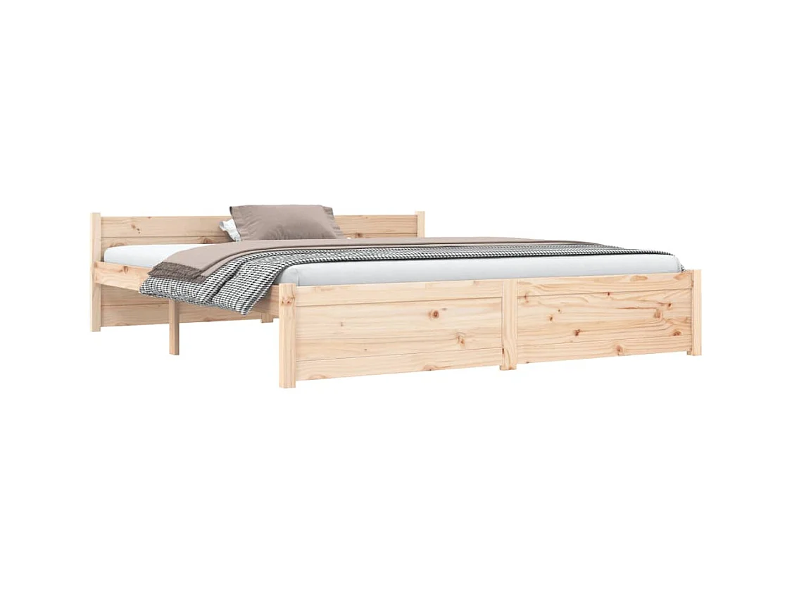 Estrutura de cama 160x200 cm madeira maciça