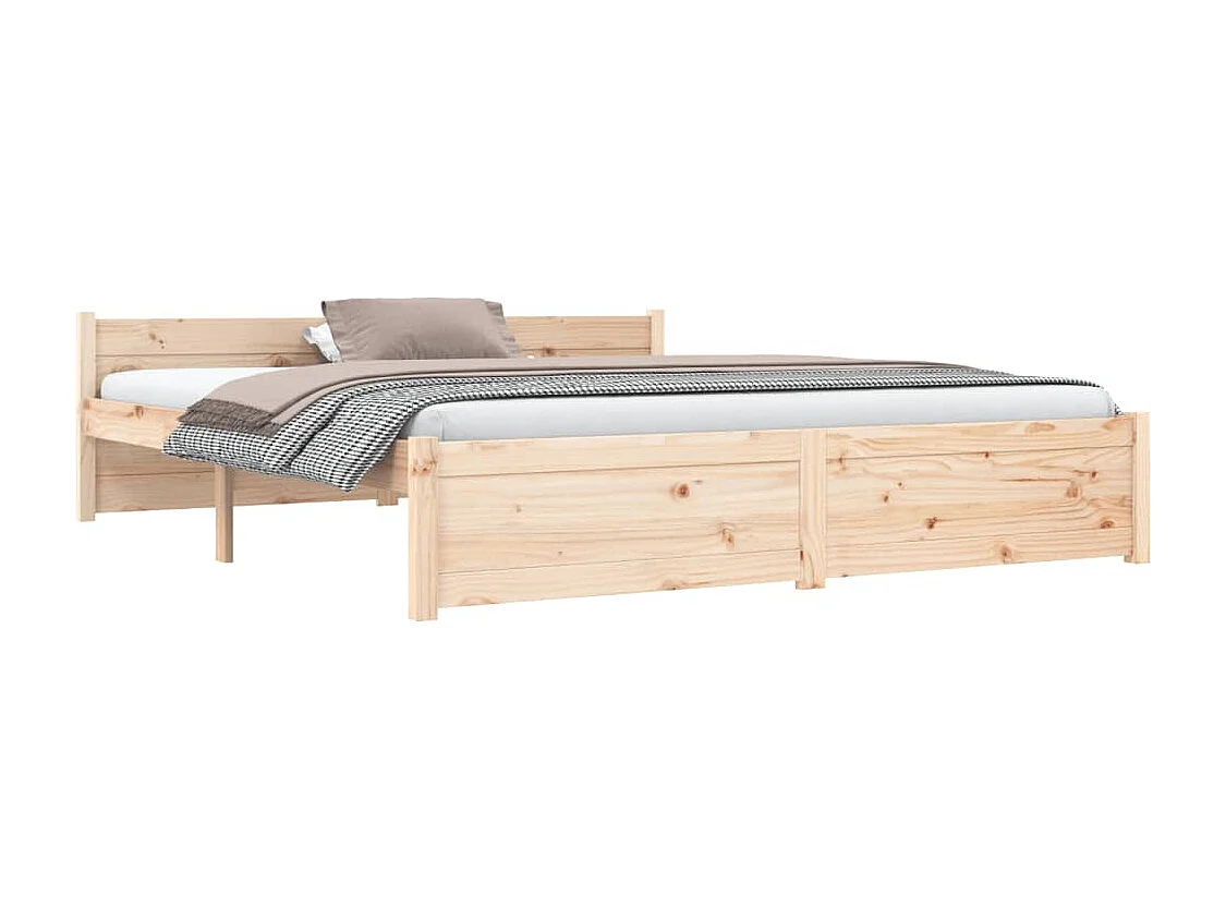 Estrutura de cama 160x200 cm madeira maciça