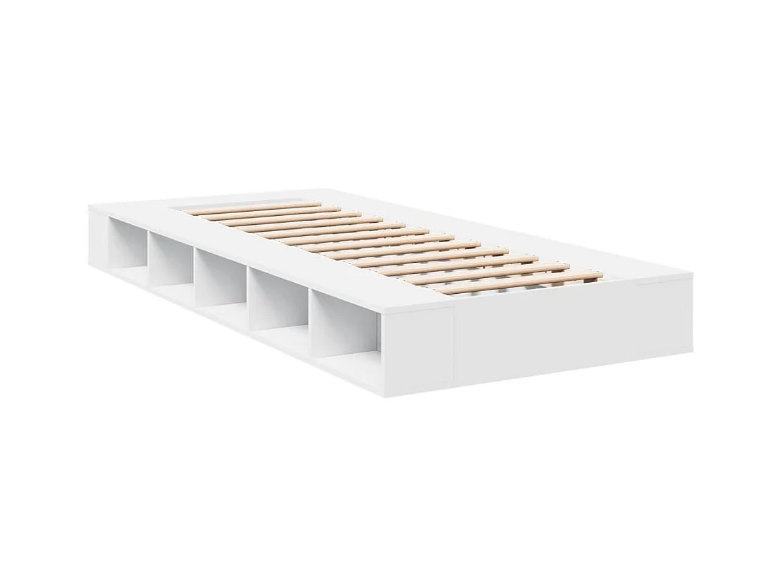 Estructura de cama madera de ingeniería blanca 90x200 cm