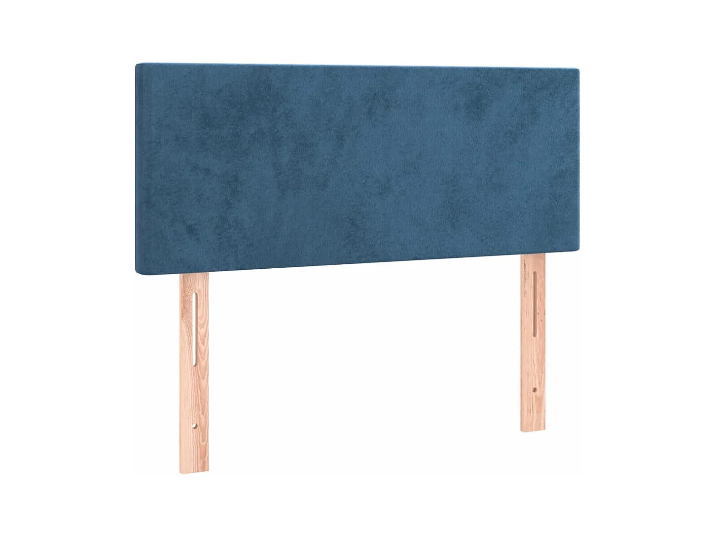 Cama box spring colchón y LED terciopelo azul oscuro 120x190 cm