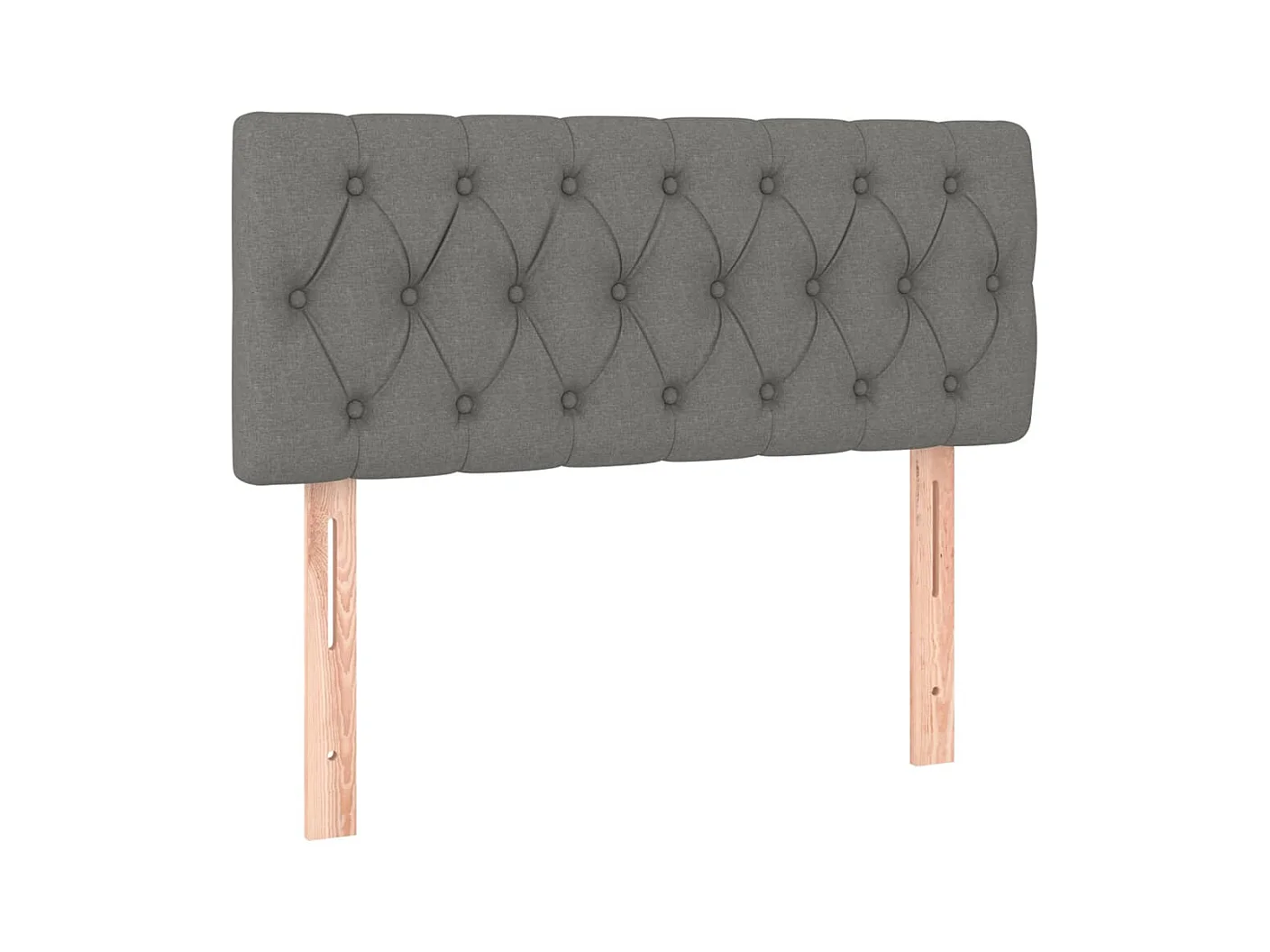 Cama box spring con colchón tela gris oscuro 120x190 cm