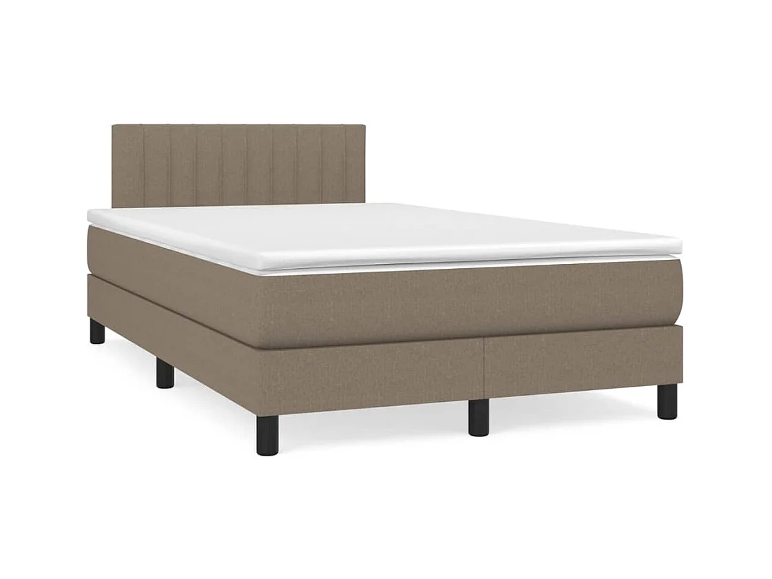 Sommier à lattes de lit avec matelas taupe 120x190 cm tissu