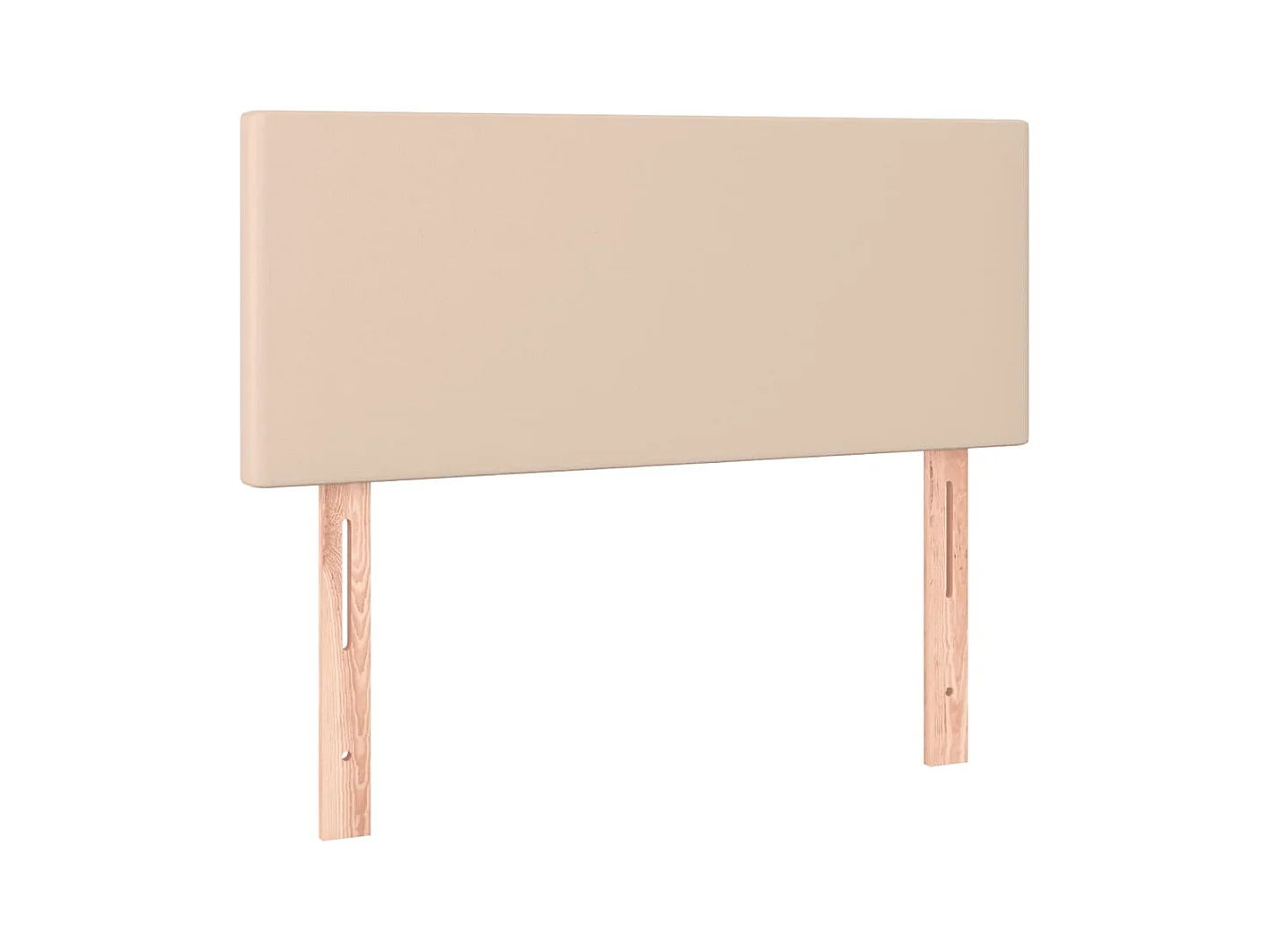 Cama box spring colchón LED cuero sintético capuchino 120x190cm