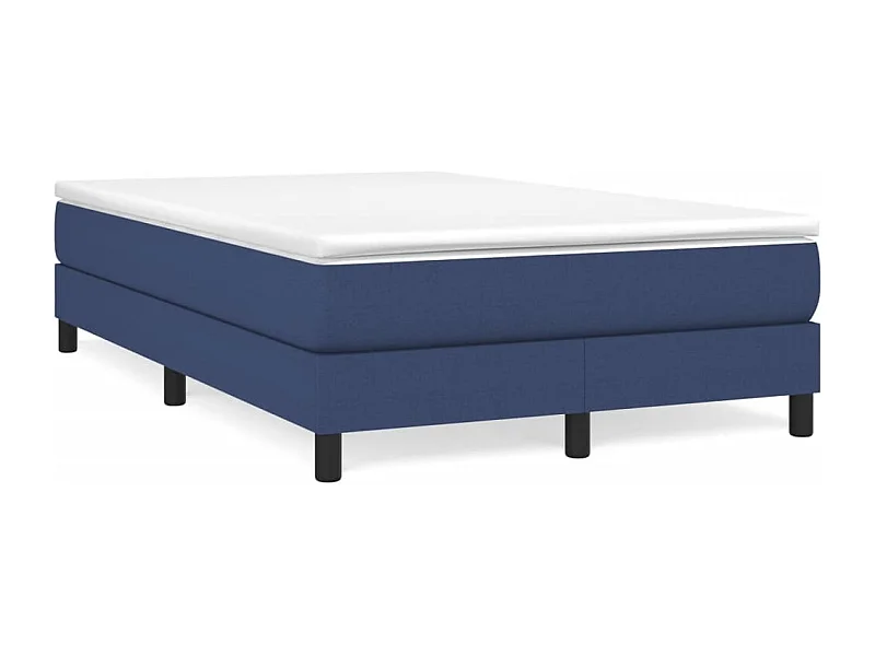 Boxspring met matras stof blauw 120x190 cm
