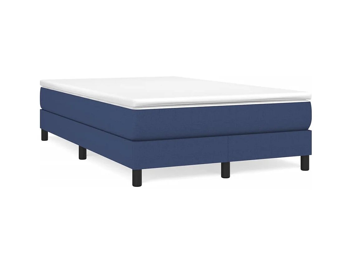 Sommier à lattes de lit avec matelas bleu 120x190 cm tissu