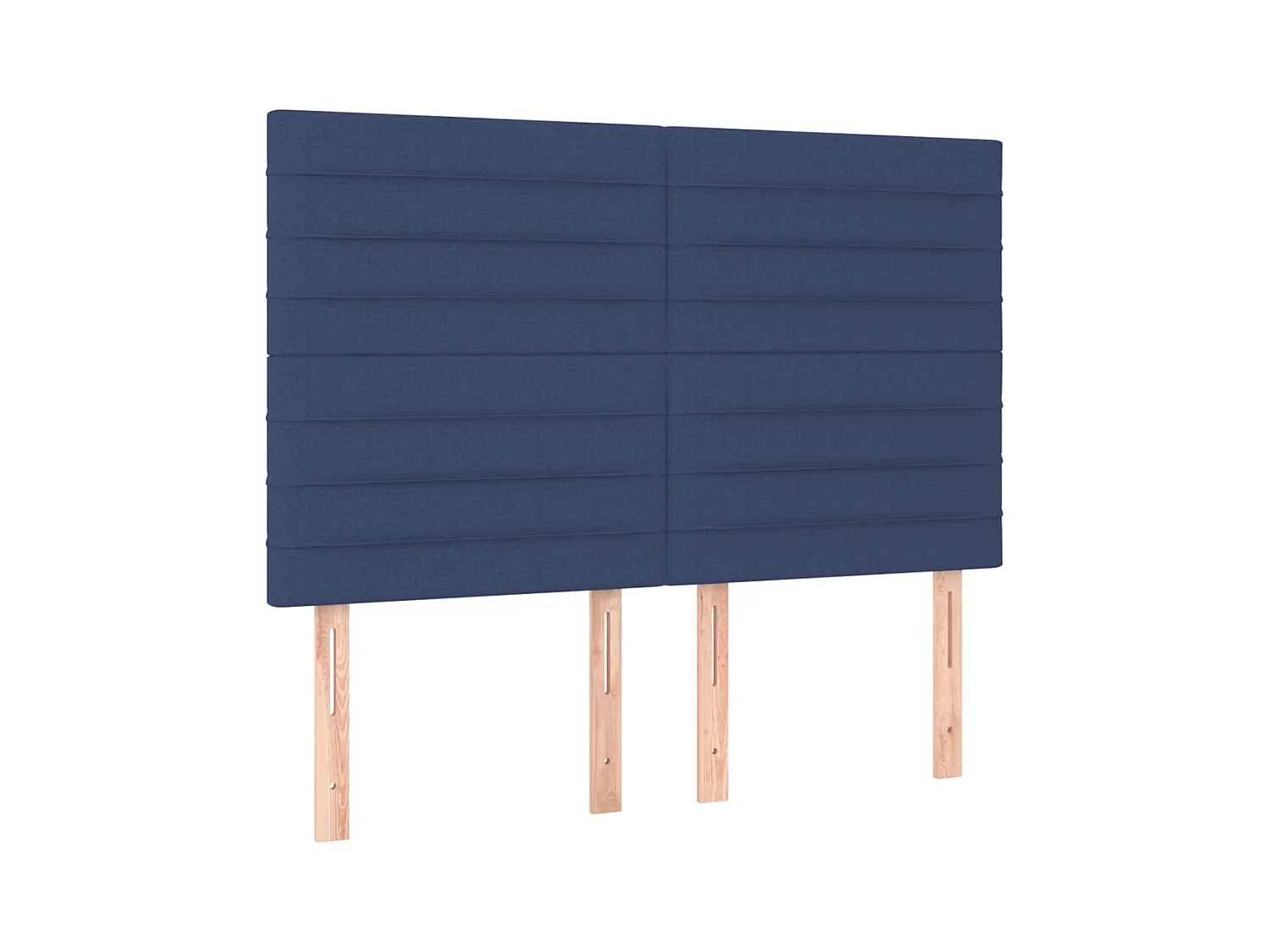 Cama box spring c/ colchão e LED 140x200 cm tecido azul