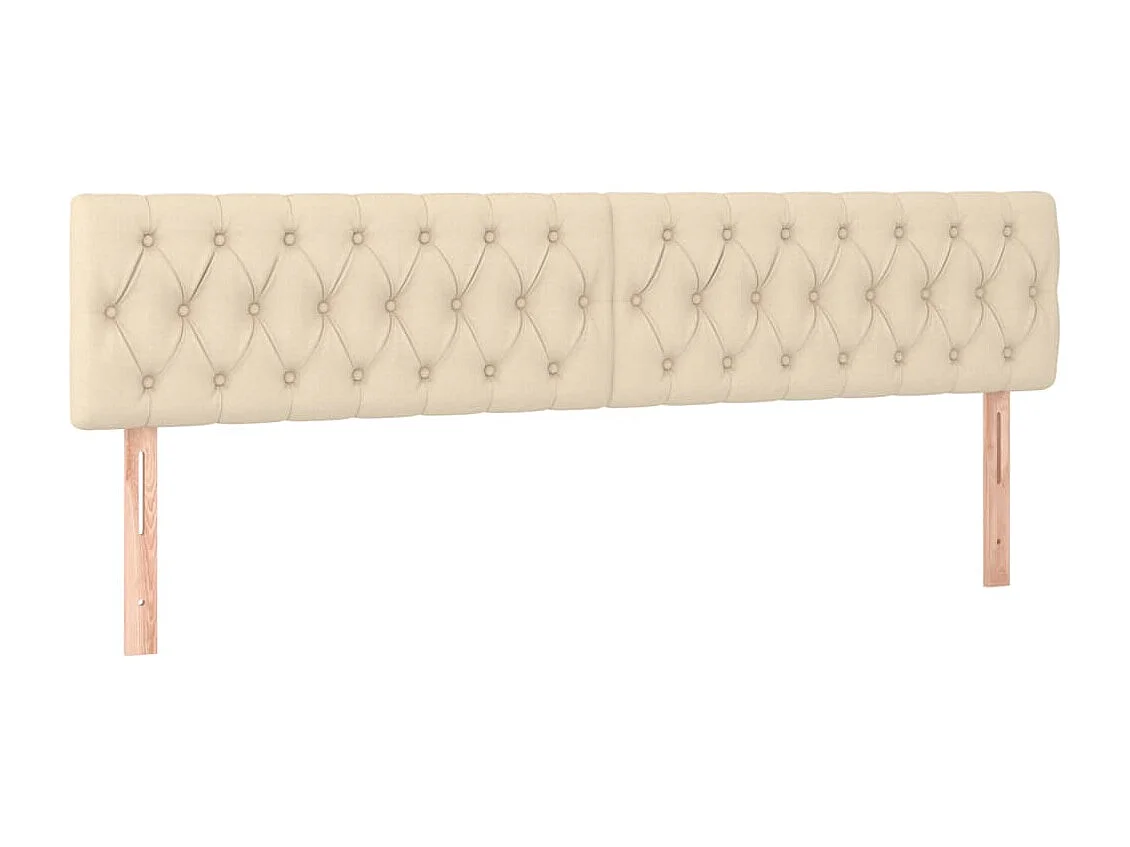 Cama box spring c/ colchão e LED 120x190 cm tecido cor creme