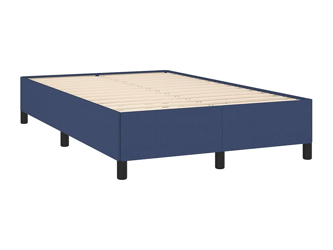Sommier à lattes de lit avec matelas bleu 120x190 cm tissu