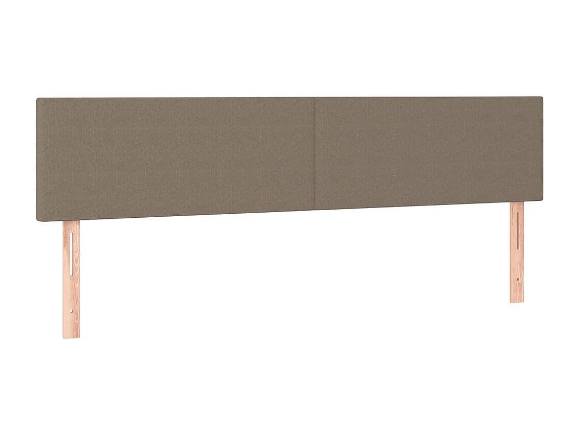 Sommier à lattes de lit matelas et LED taupe 120x190 cm tissu