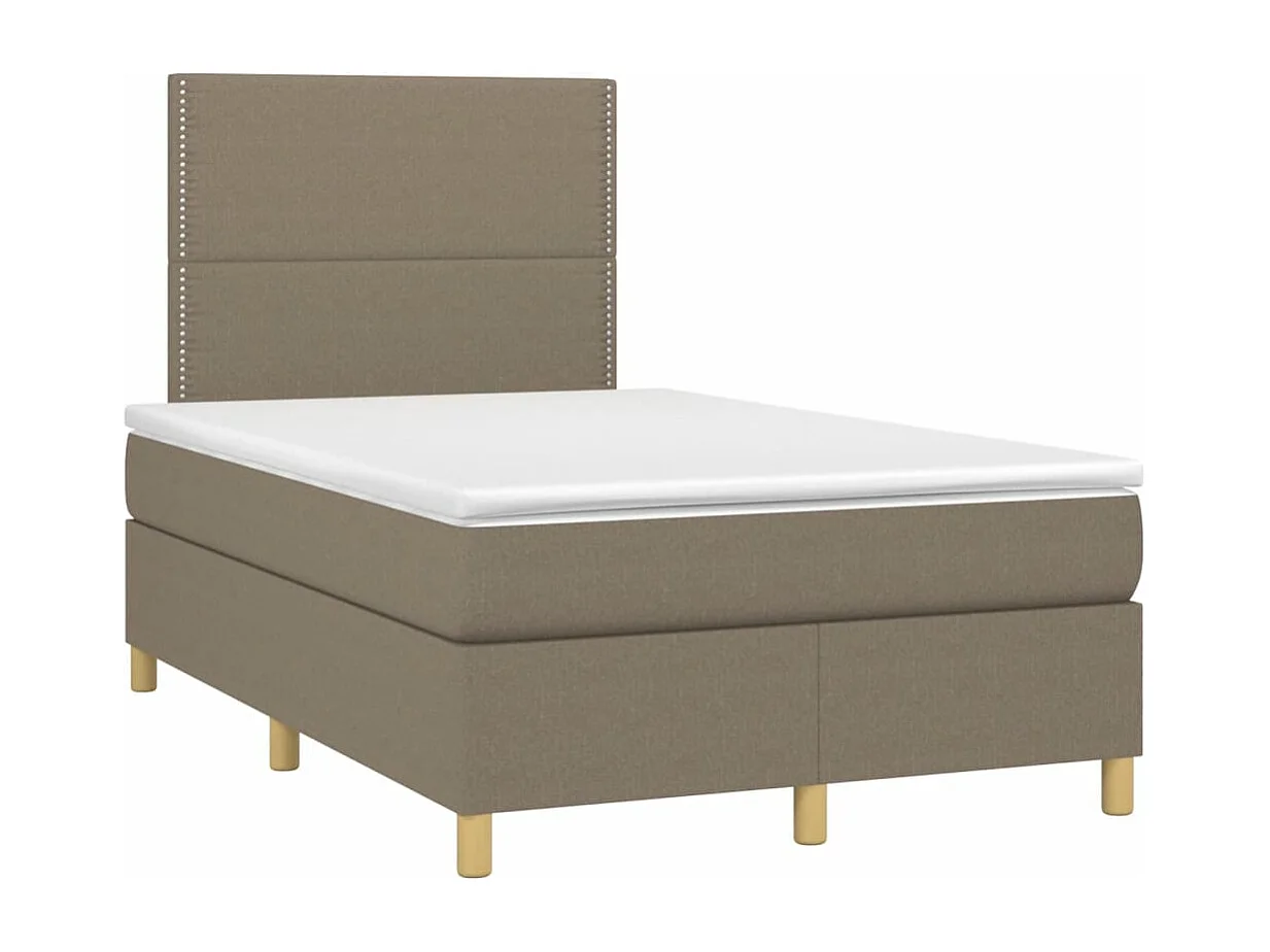 Sommier à lattes de lit avec matelas taupe 120x190 cm tissu