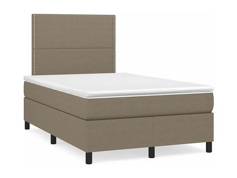 Sommier à lattes de lit avec matelas taupe 120x190 cm tissu