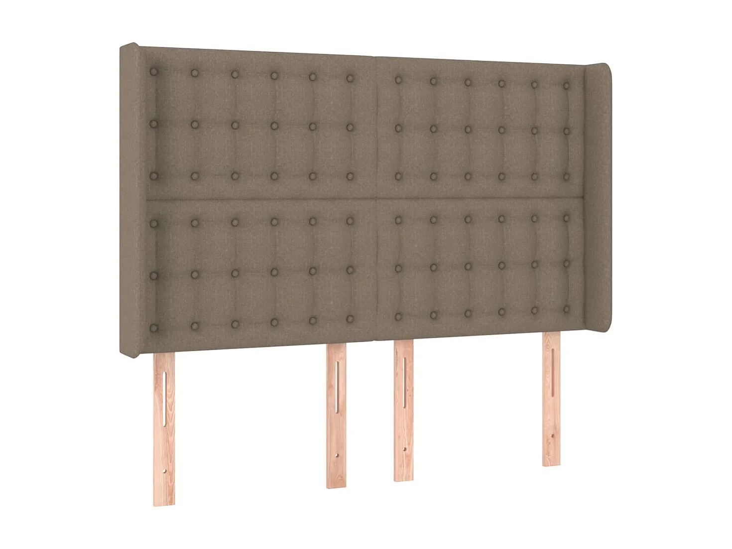 Sommier tapissier avec matelas et LED Taupe 140x200 cm Tissu