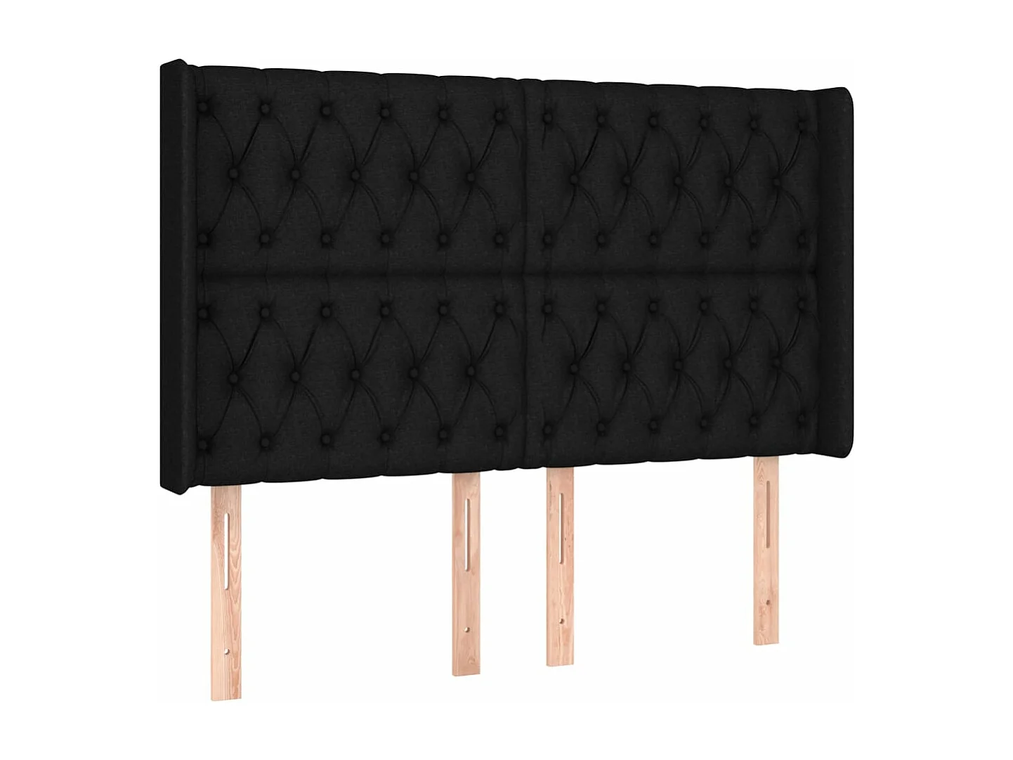 Sommier tapissier avec matelas et LED Noir 140x190 cm Tissu